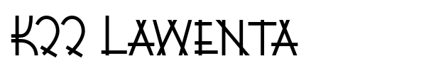 K22 Lawenta font preview